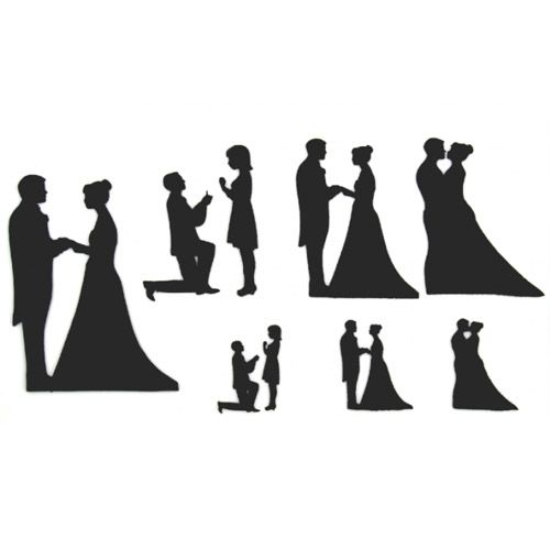 Wedding Silhouette Set - Patchwork Cutters -