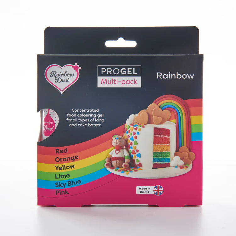 ProGel Multipakke med 6 Pastafarver, Rainbow - Rainbow Dust