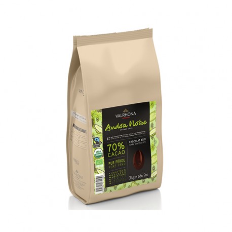 Valrhona Feves Andoa Noir - 70%, 1kg