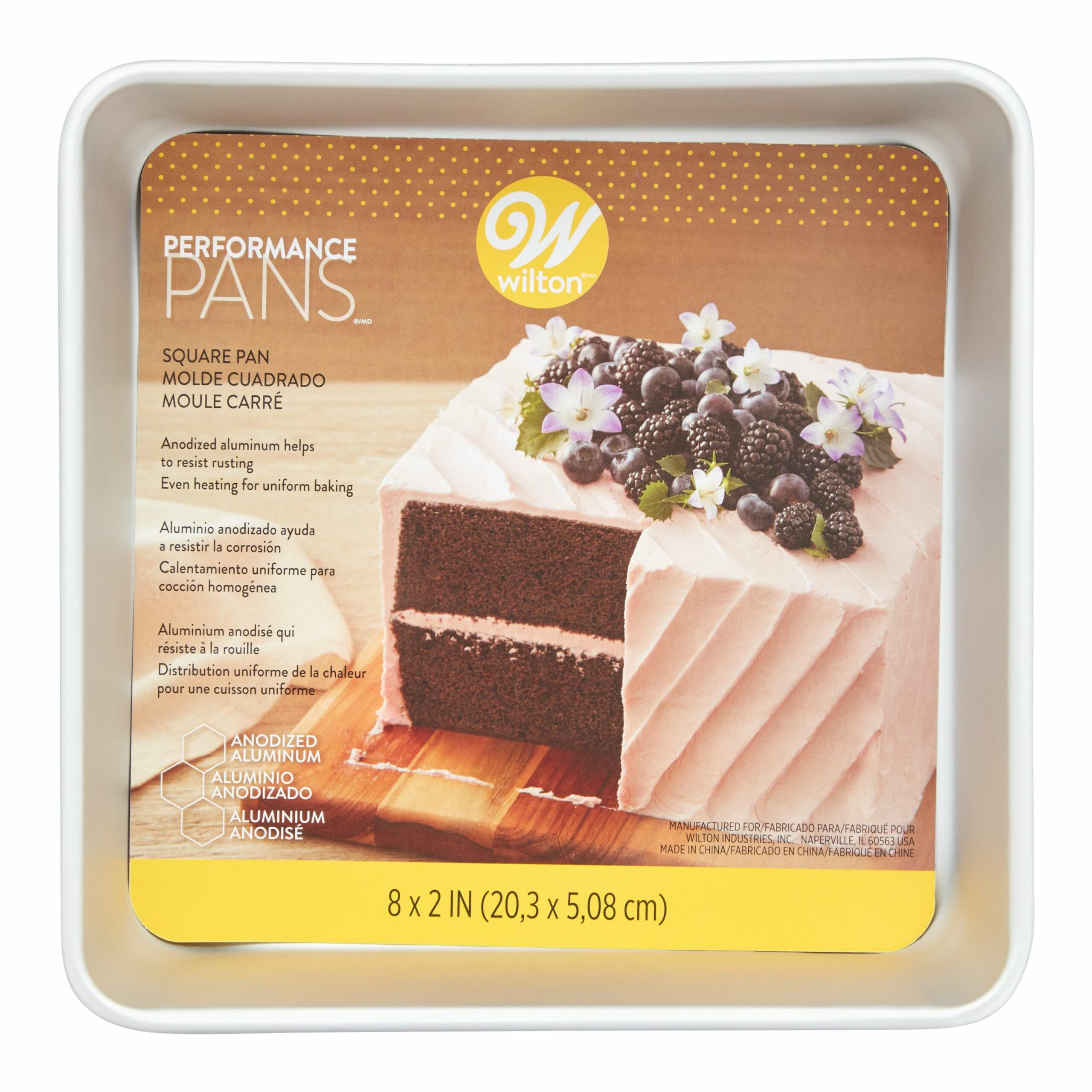 Bageform, Firkantet Cake Pan 20x20 cm, Performance Pans, Wilton