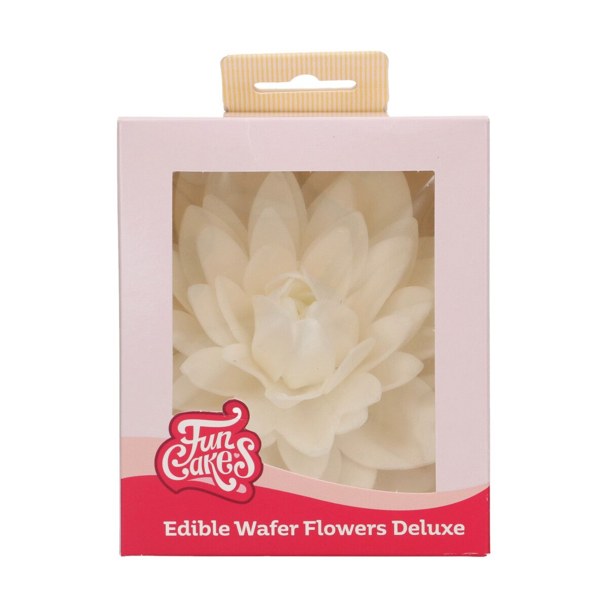 Spiselig Vaffelblomst – Deluxe Dahlia Hvid 1 stk, FunCakes