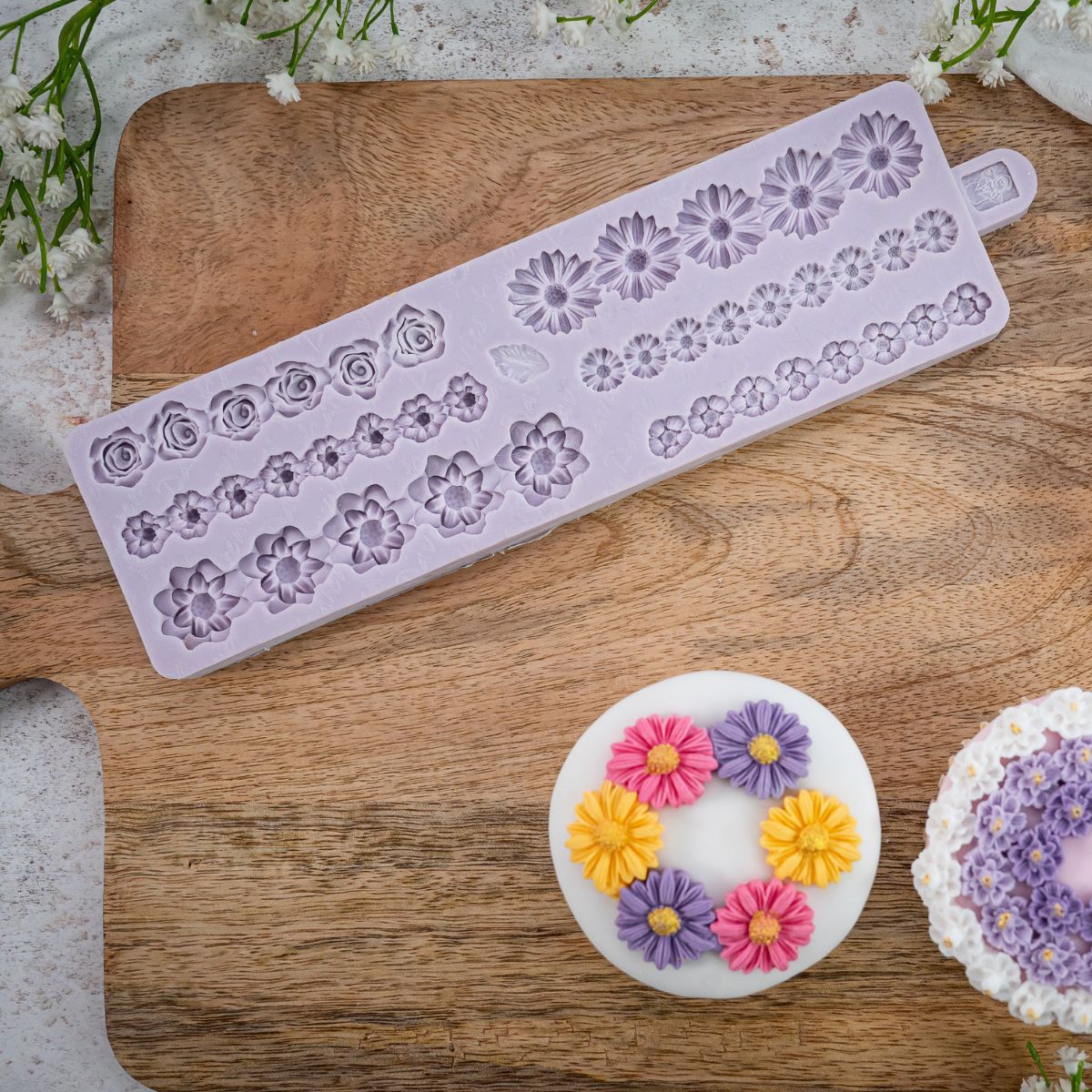 Silikoneform, Miniature Flower Borders - Karen Davies