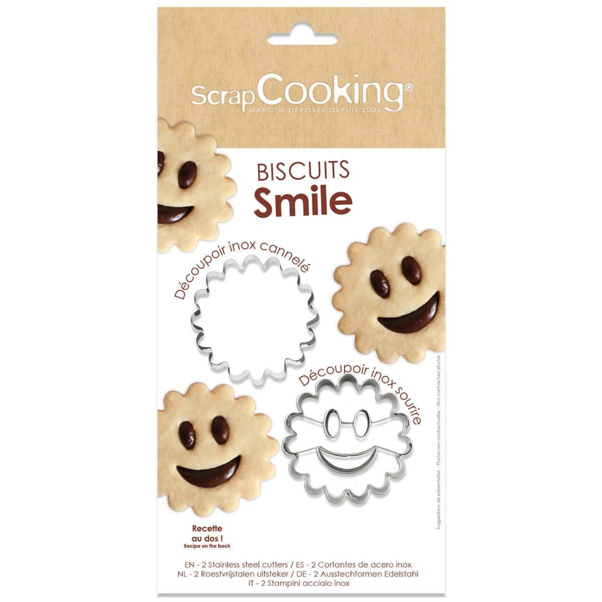 Udstikkere – Smile Cookies Sæt 2 dele, Scrapcooking