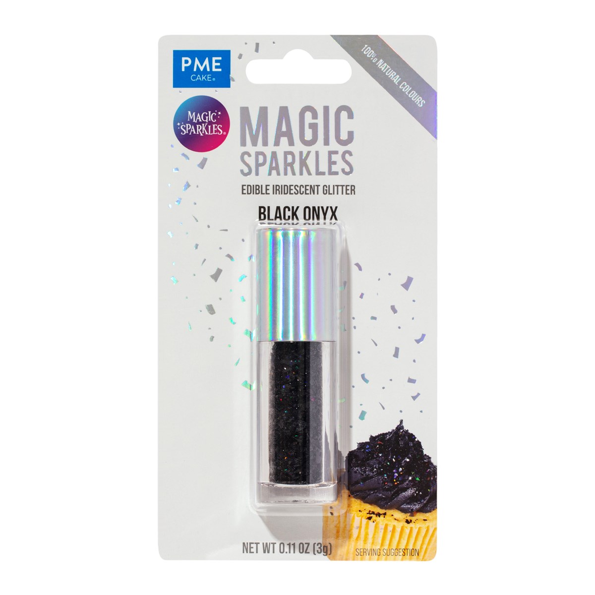 Magic Sparkles Black Onyx - Spiselig Glitrende Glimmer 3g, PME