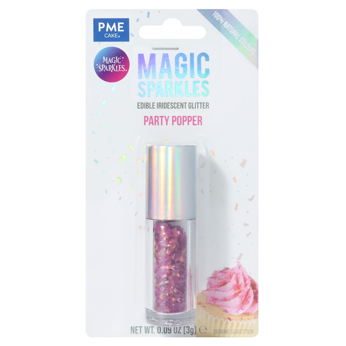 Magic Sparkles Party Popper - Spiselig Glitrende Glimmer 3g, PME