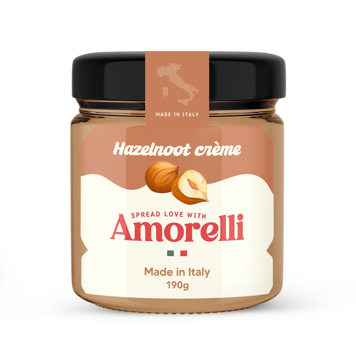 Hasselnødde-creme - 190g, Amorelli