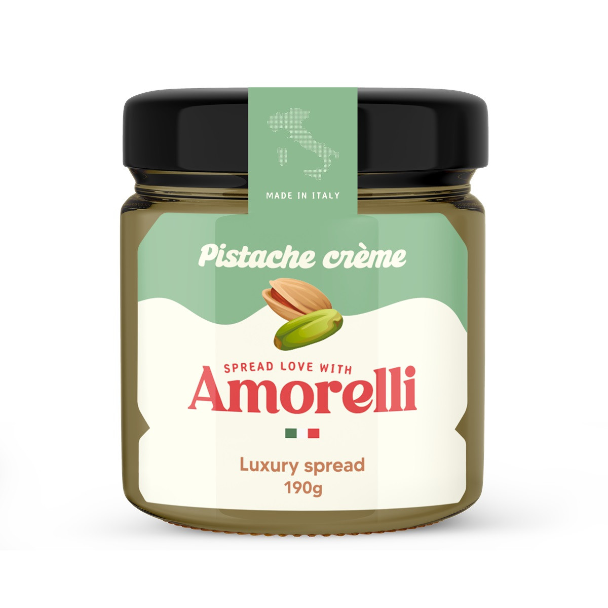 Pistaciecreme - 190g, Amorelli