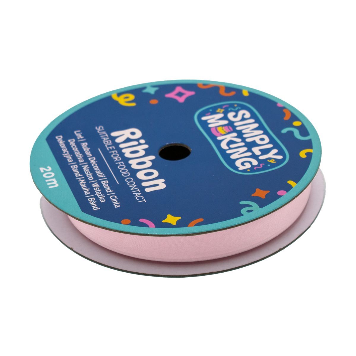 Cake Ribbon - Baby Pink 12 mm x 20 m, Simply Making