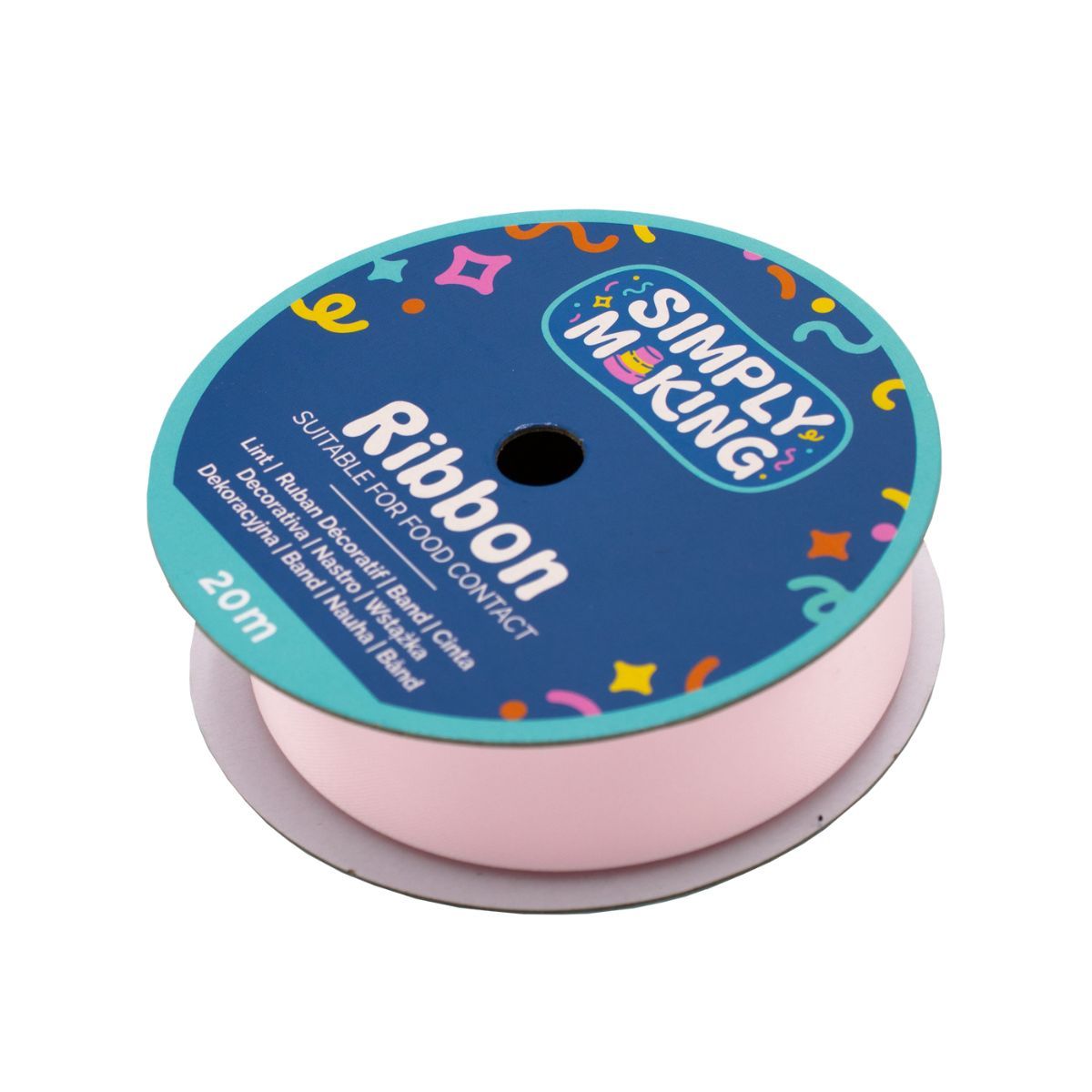 Cake Ribbon - Baby Pink 24 mm x 20 m, Simply Making