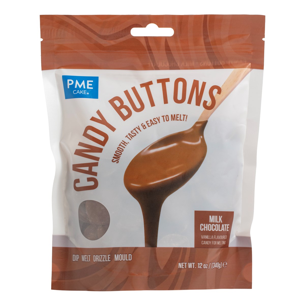 Candy Buttons - Brun 340g, PME