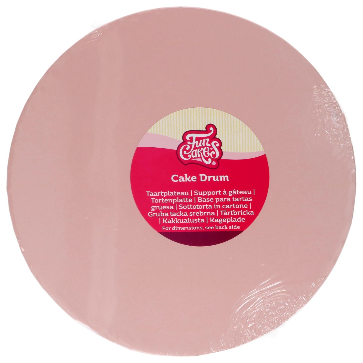 Kagefad Rund Pastel Pink, Ø 30 cm - FunCakes