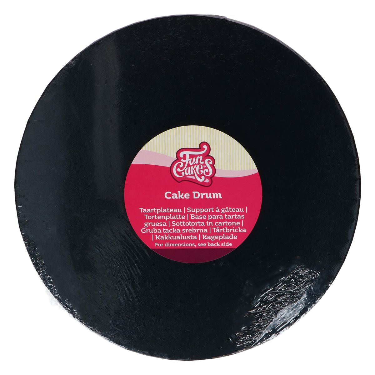Kagefad Rund Sort, Ø 50,5 cm - FunCakes