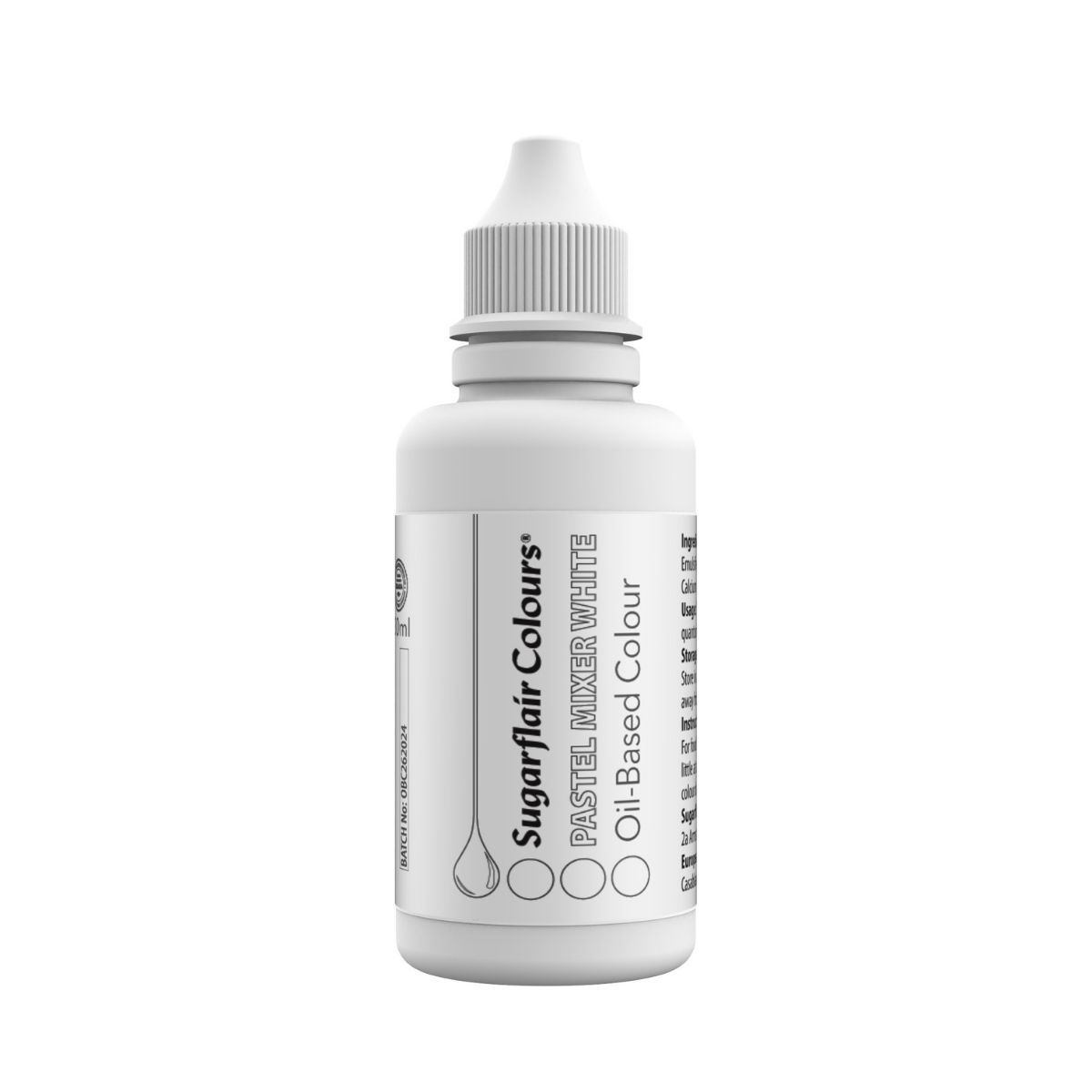 Sugarflair Drypbar farve, White/Mixer- 30ml