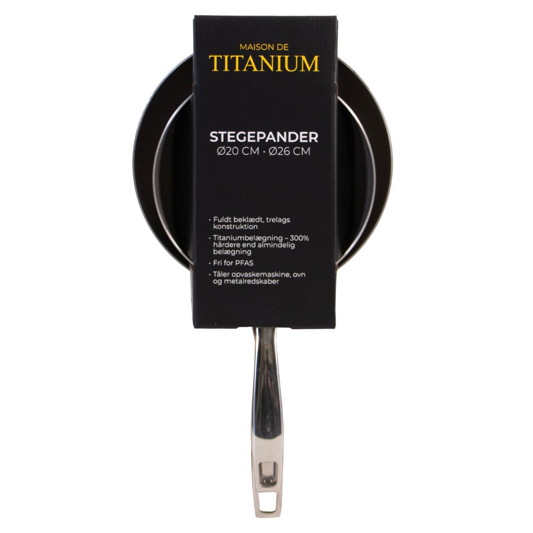 Titanium Stegepande Sæt - Ø20+26cm, Maison de Titanium
