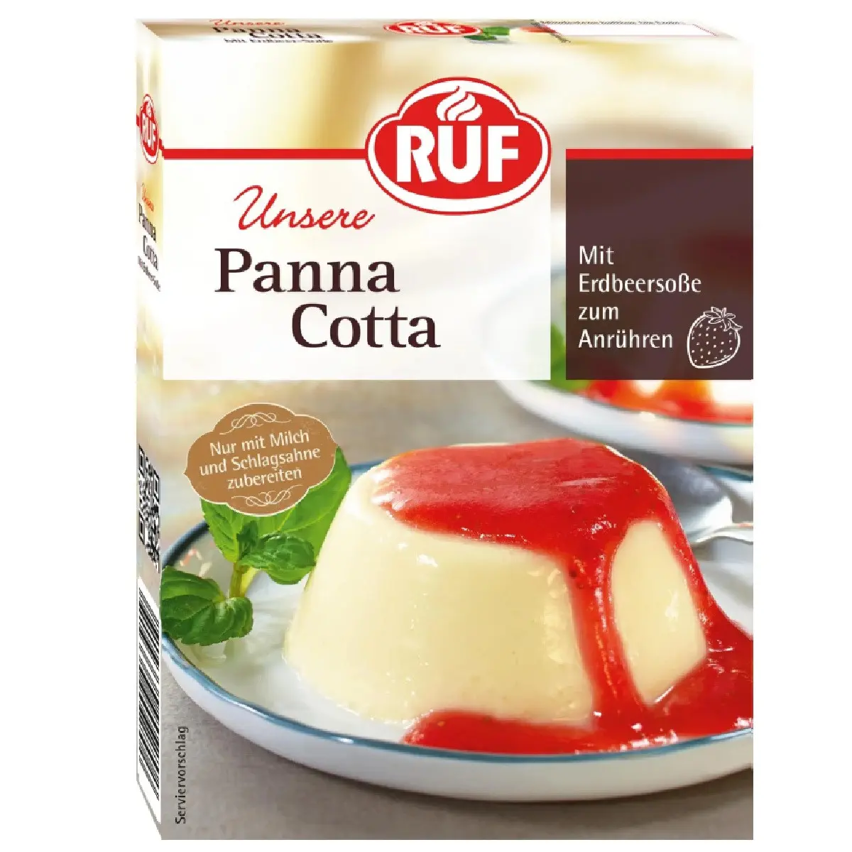 Panna Cotta med Jordbærsauce - 90g, RUF