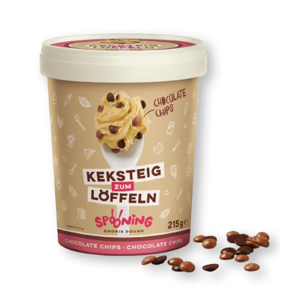 Cookie Dough med Chokoladestykker - 215g, RUF