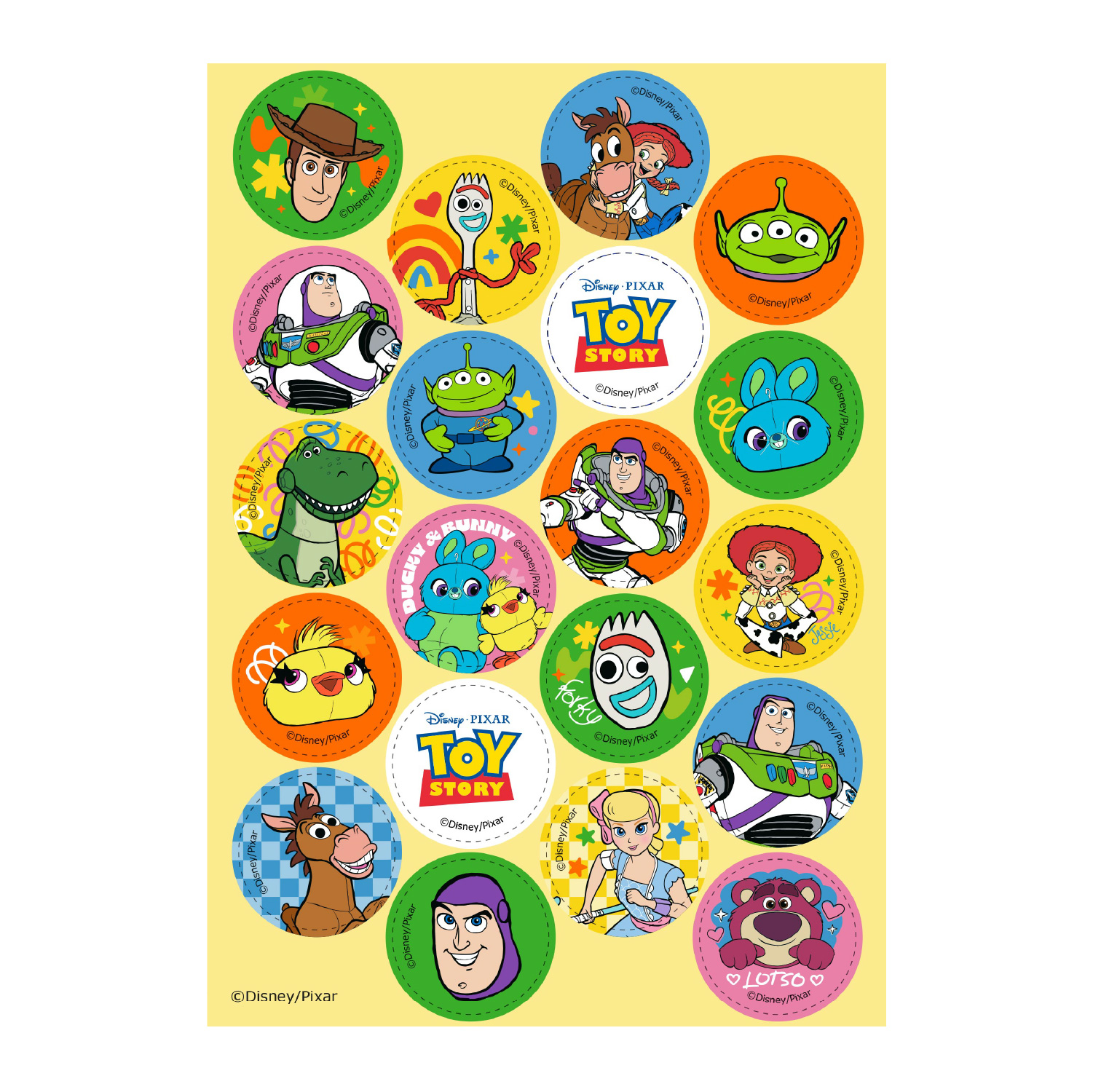 Toy Story - Spiselige Mini Kageprints Ø 3,4 cm, Dekora