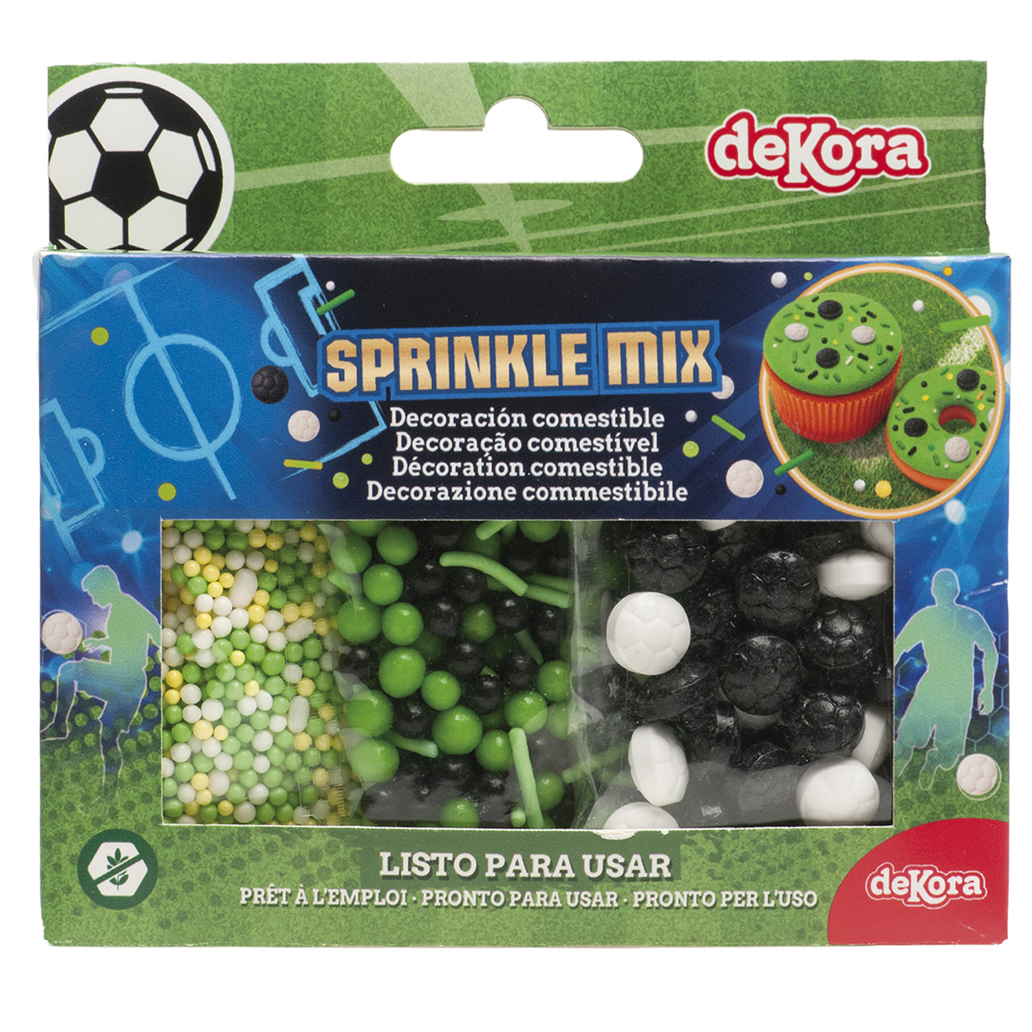 Fodbold - Sprinkle Mix 70 g, Dekora