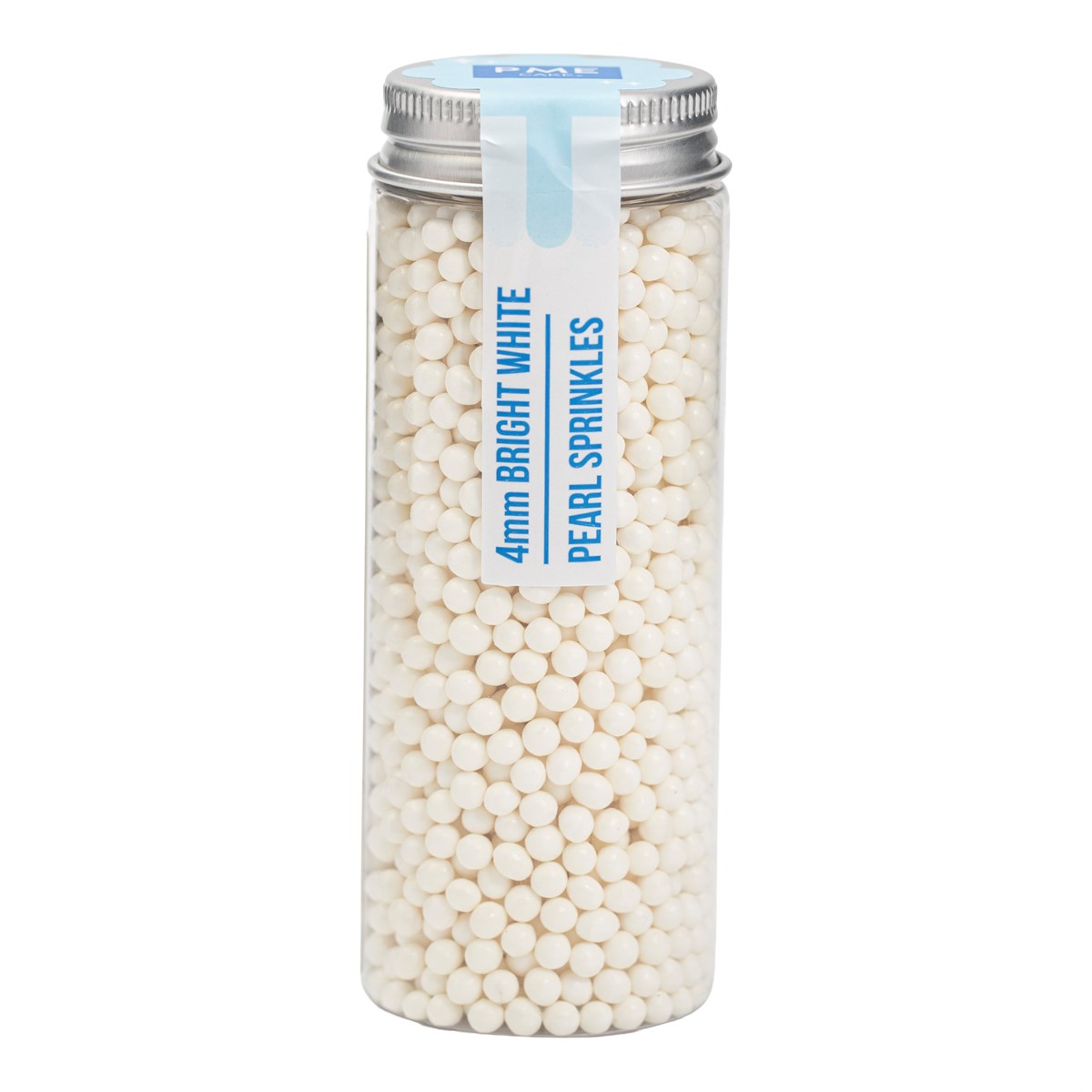 Pearl Sprinkles 4mm - Bright White 74 g, PME