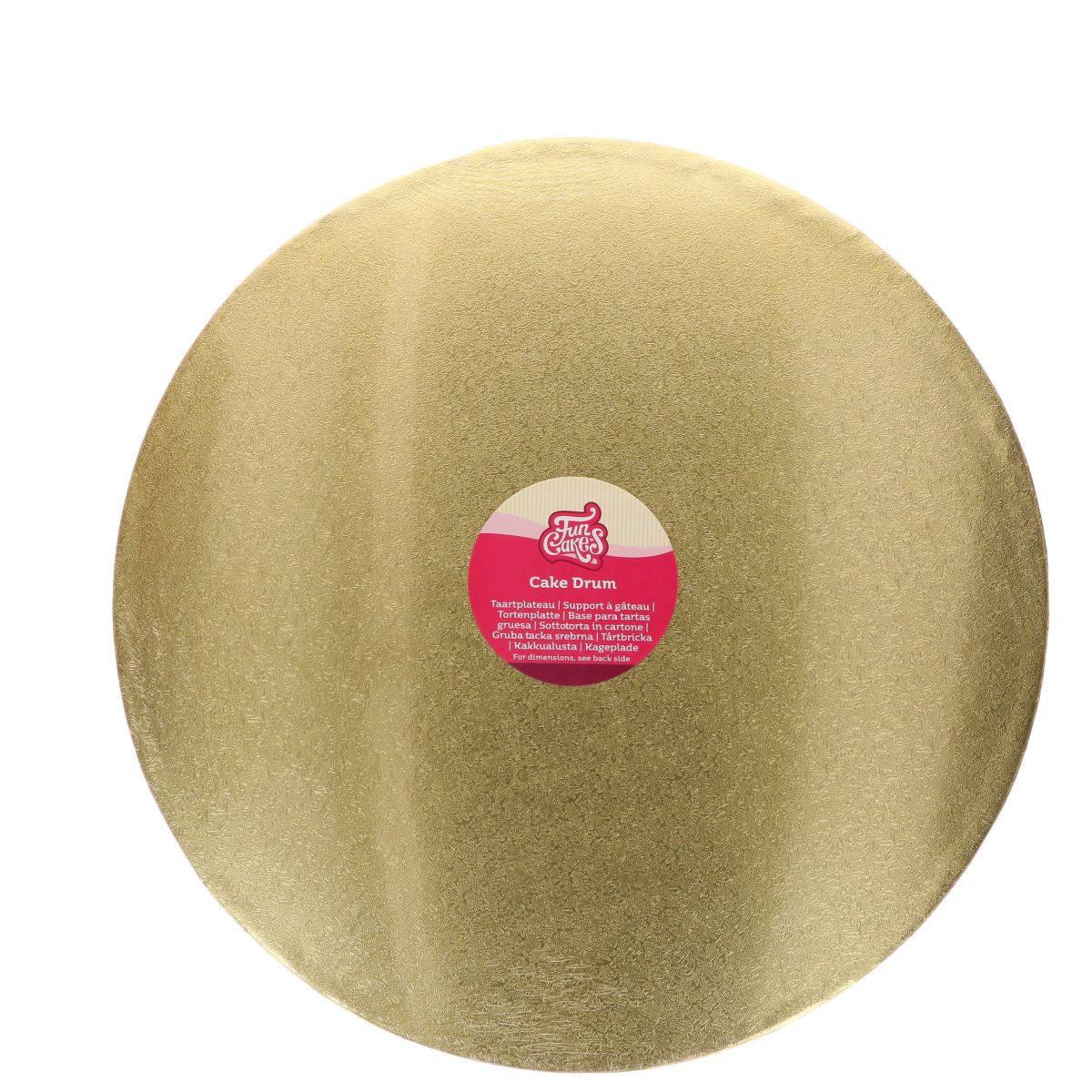Kagefad Rund Guld, Ø45 cm - FunCakes