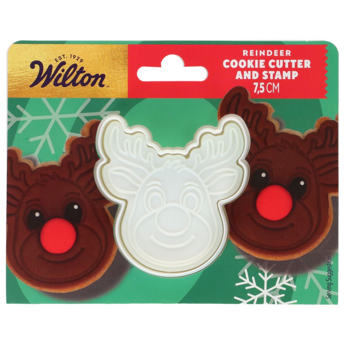 Cookie Cutter with Stamp - Rensdyr 7,5 cm, Wilton