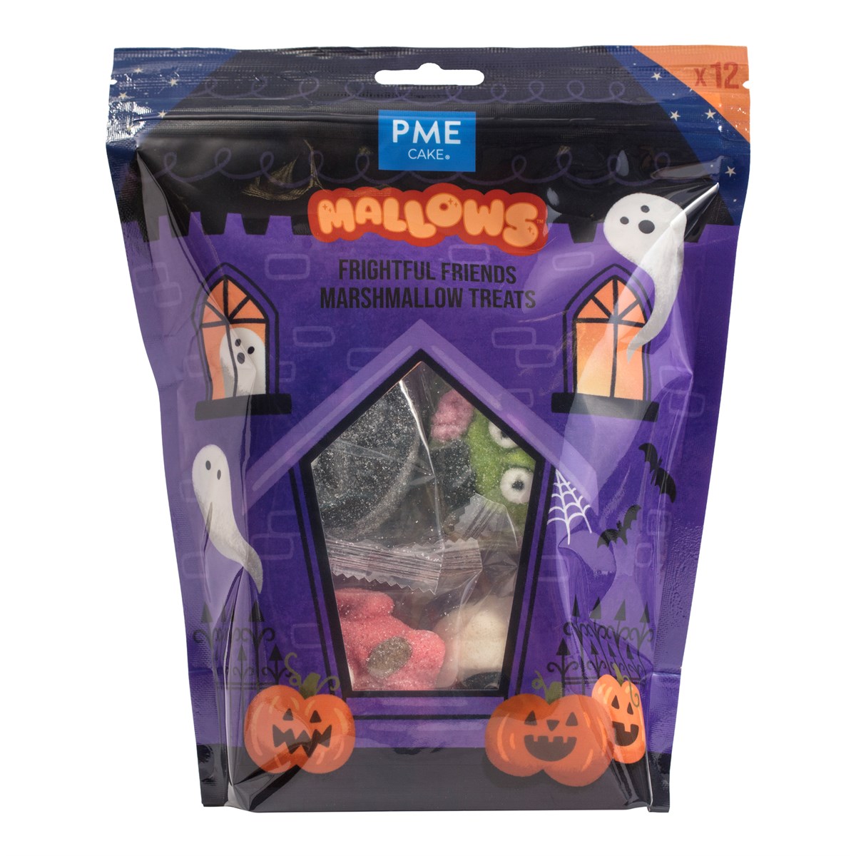 Marshmallow – Frightful Friends/Uhyggelige venner 12 stk 180g, PME