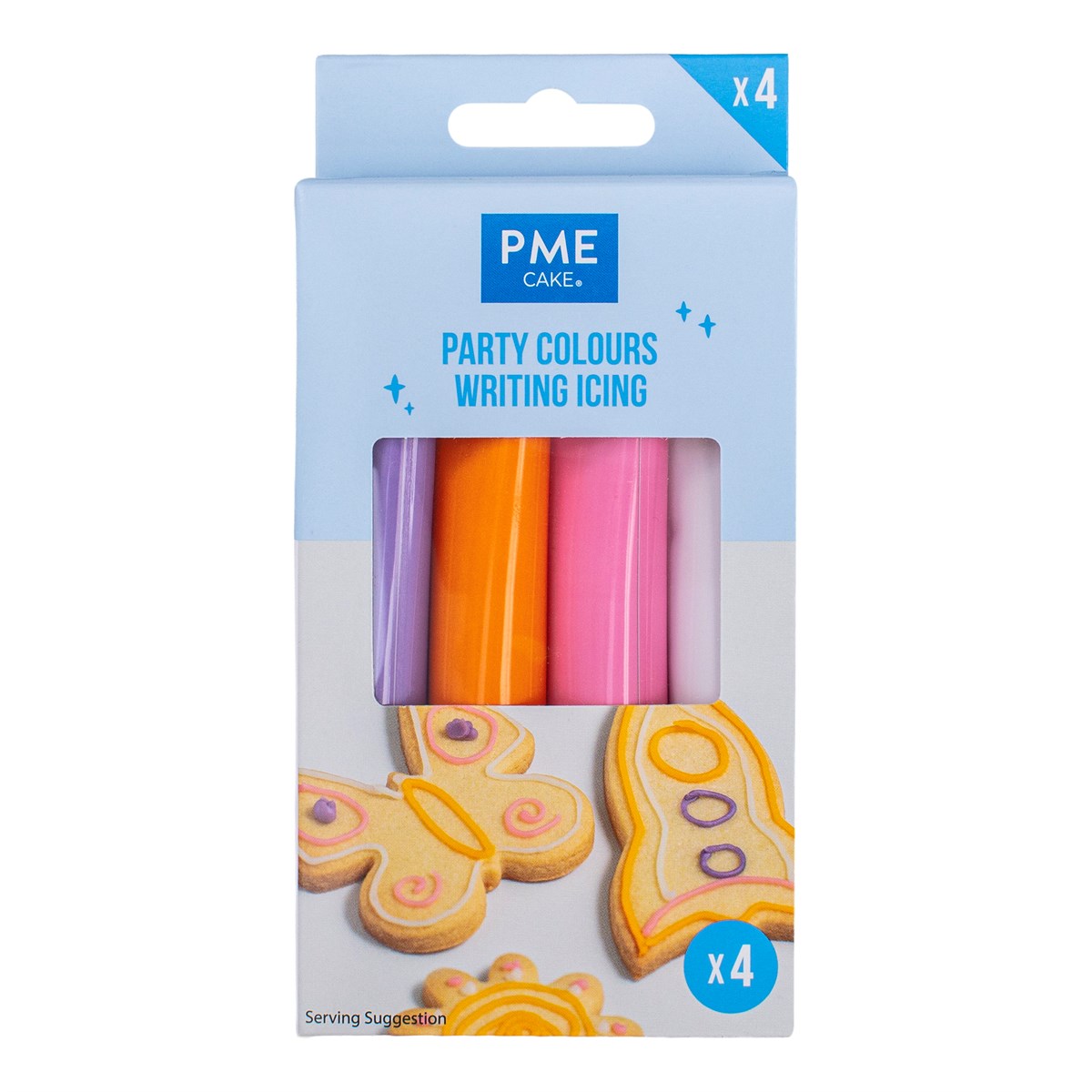 Writing Icing – Party Colours 4-pak 80g , PME