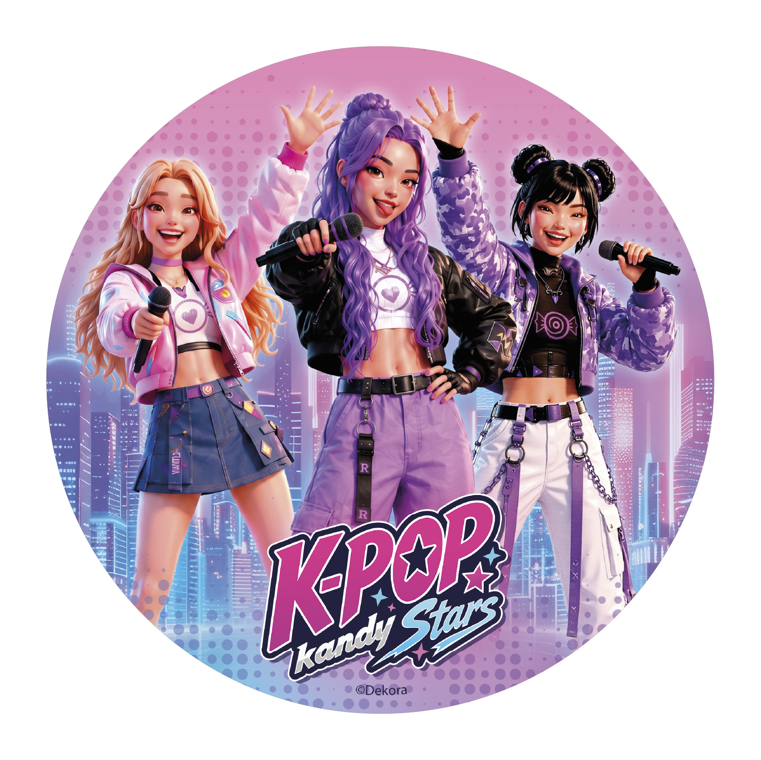 KPop Kandy Stars, Kage Print Ø20cm - Dekora