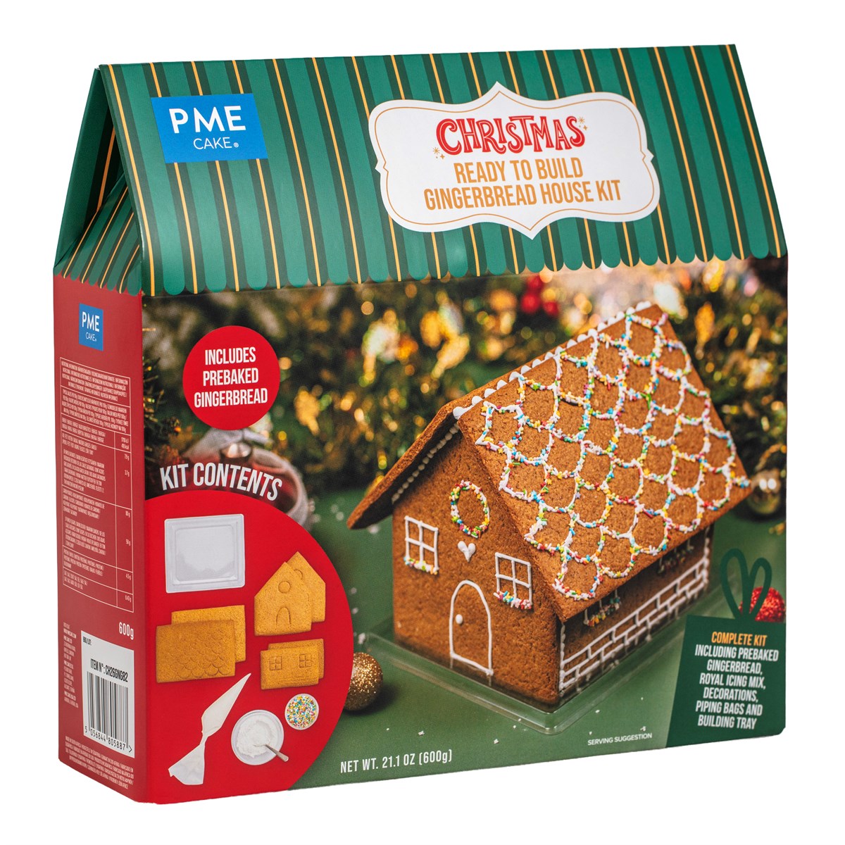 Ready to Build Gingerbread House Kit - Byg Selv Peberkagehus 600 g, PME